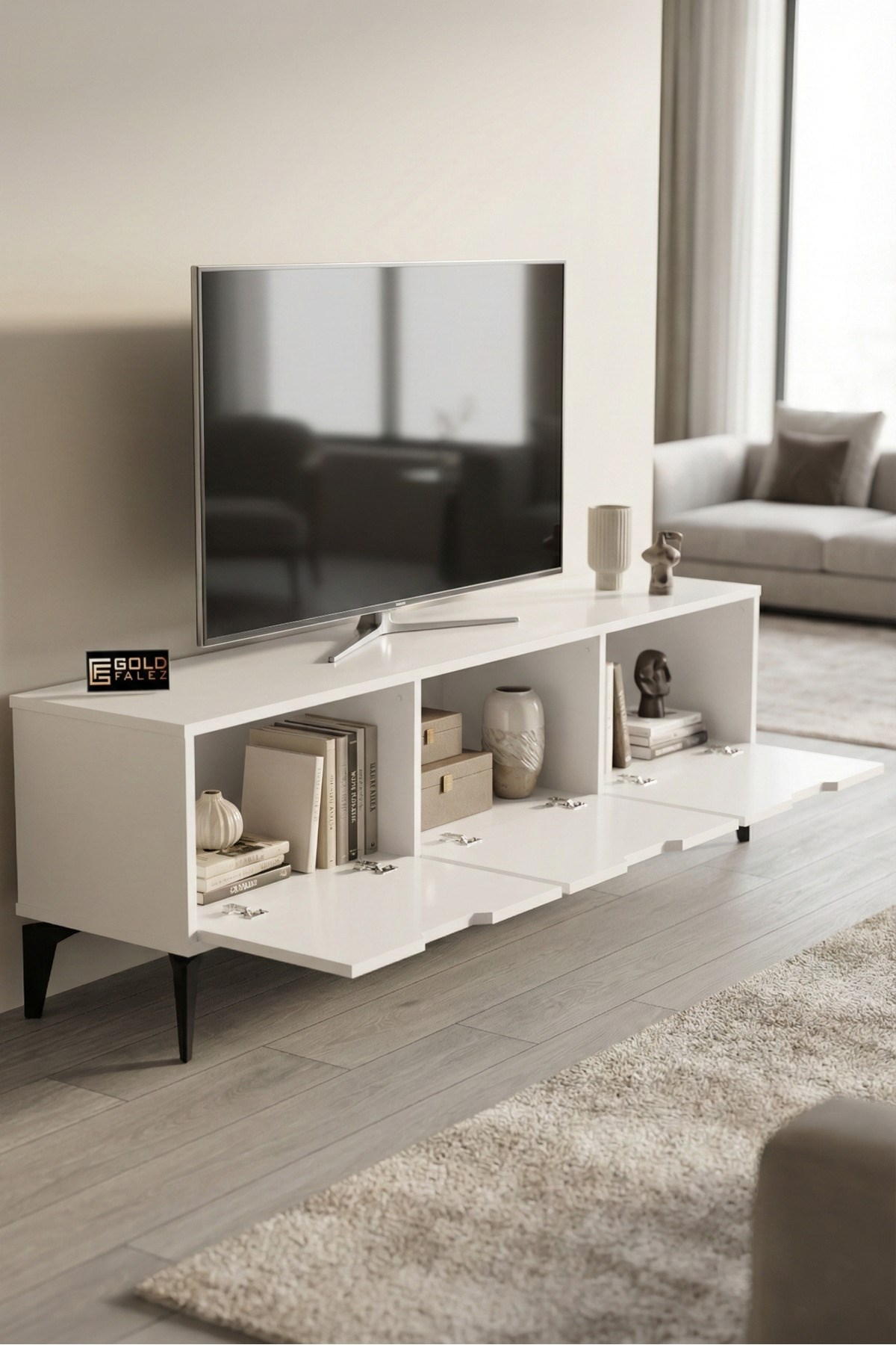 Royal TV Sehpası Suntalam Beyaz 160x35