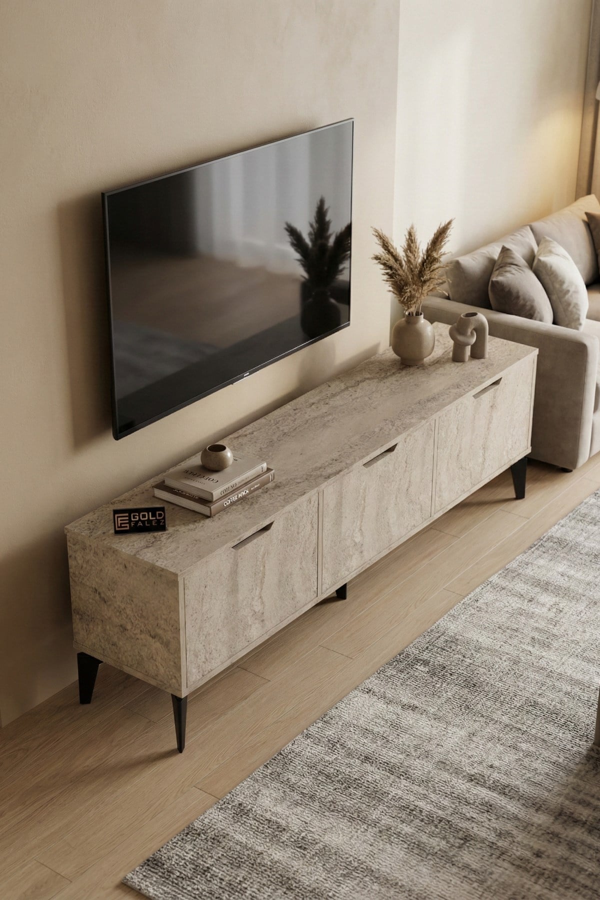 Royal TV Sehpası Suntalam Ekru 160x35