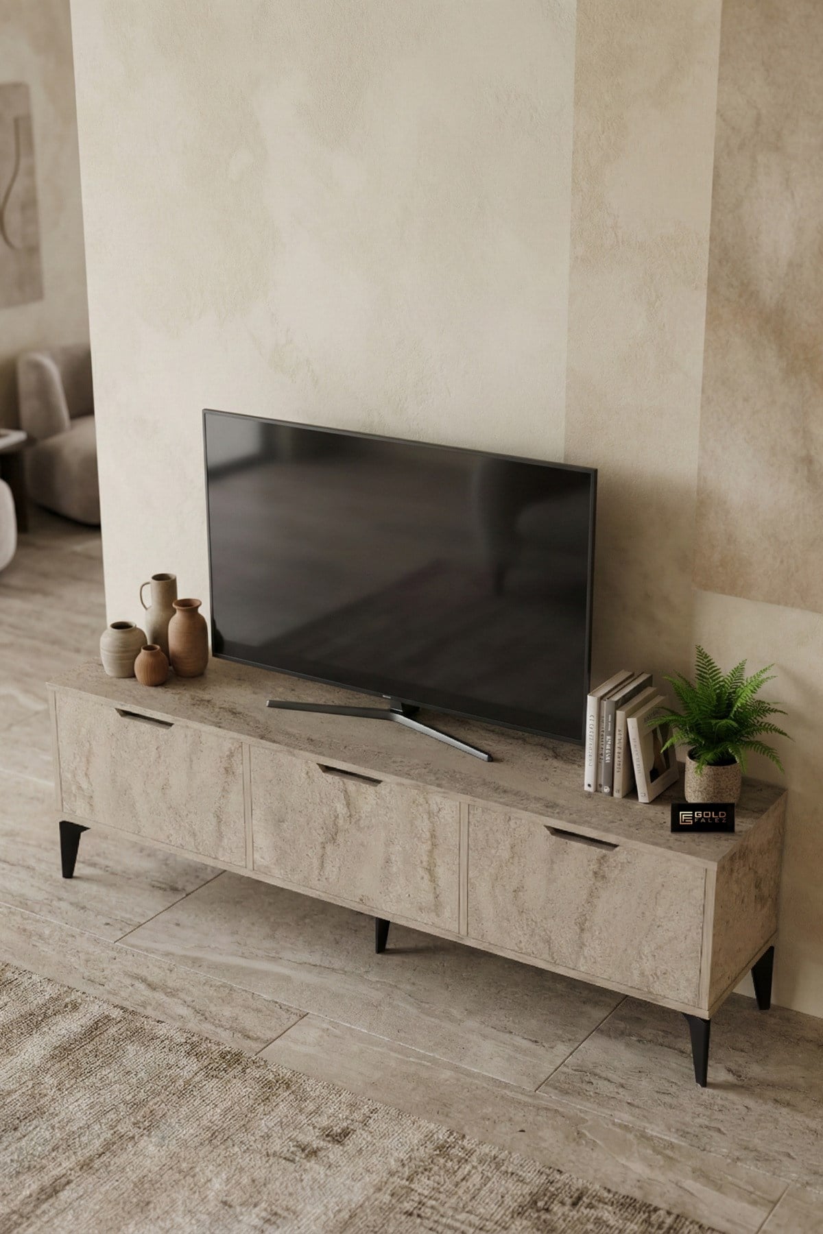 Royal TV Sehpası Suntalam Ekru 160x35