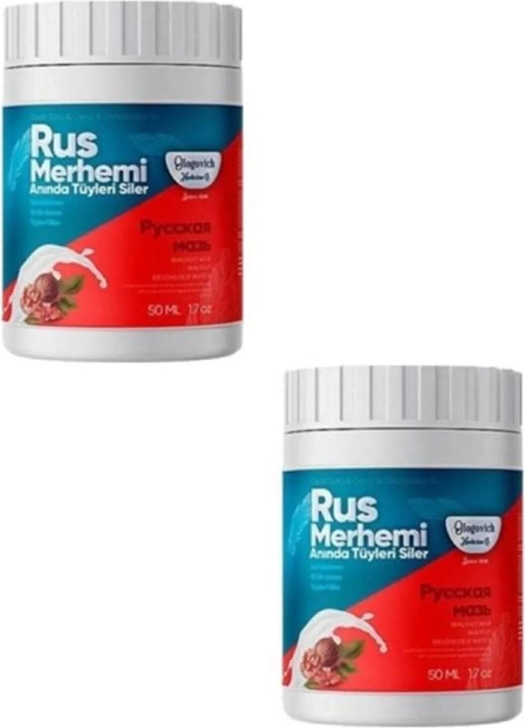 Rus Merhemi Anında Tüy Siler Tüy Dökücü Krem 50 ml x 2 Adet