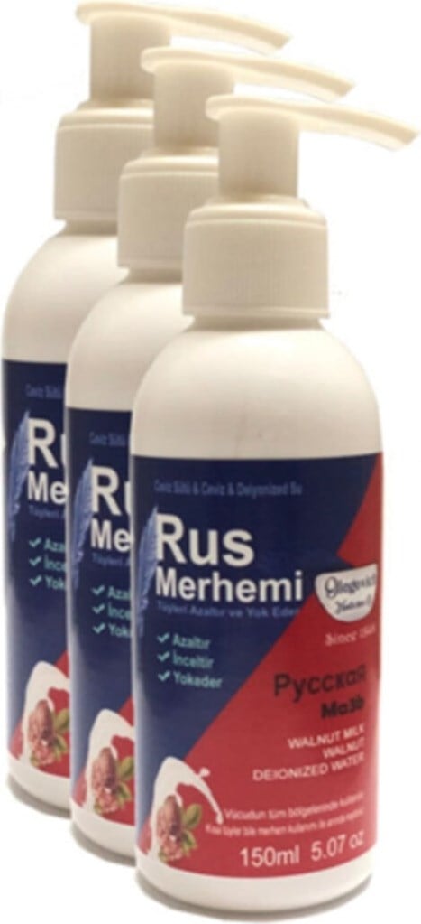 Rus Merhemi Tüy Dökücü Azaltıcı Krem Merhem 150 ml 3 Adet