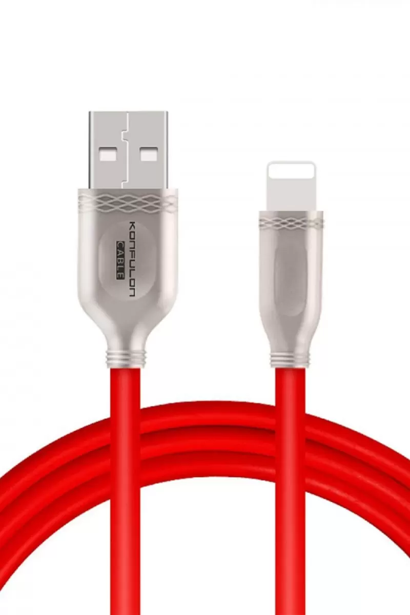 S48 Lightning Kablo iphone Uyumlu 1M 3A - Kırmızı