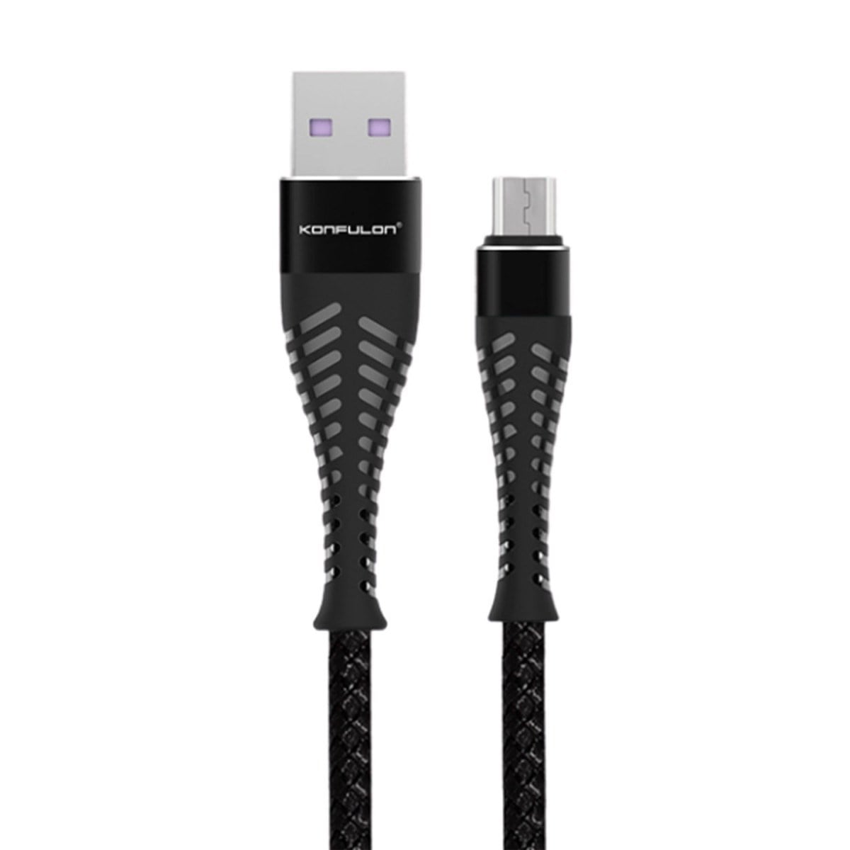 S61 Micro USB Kablo 1.2M 2.1A - Siyah