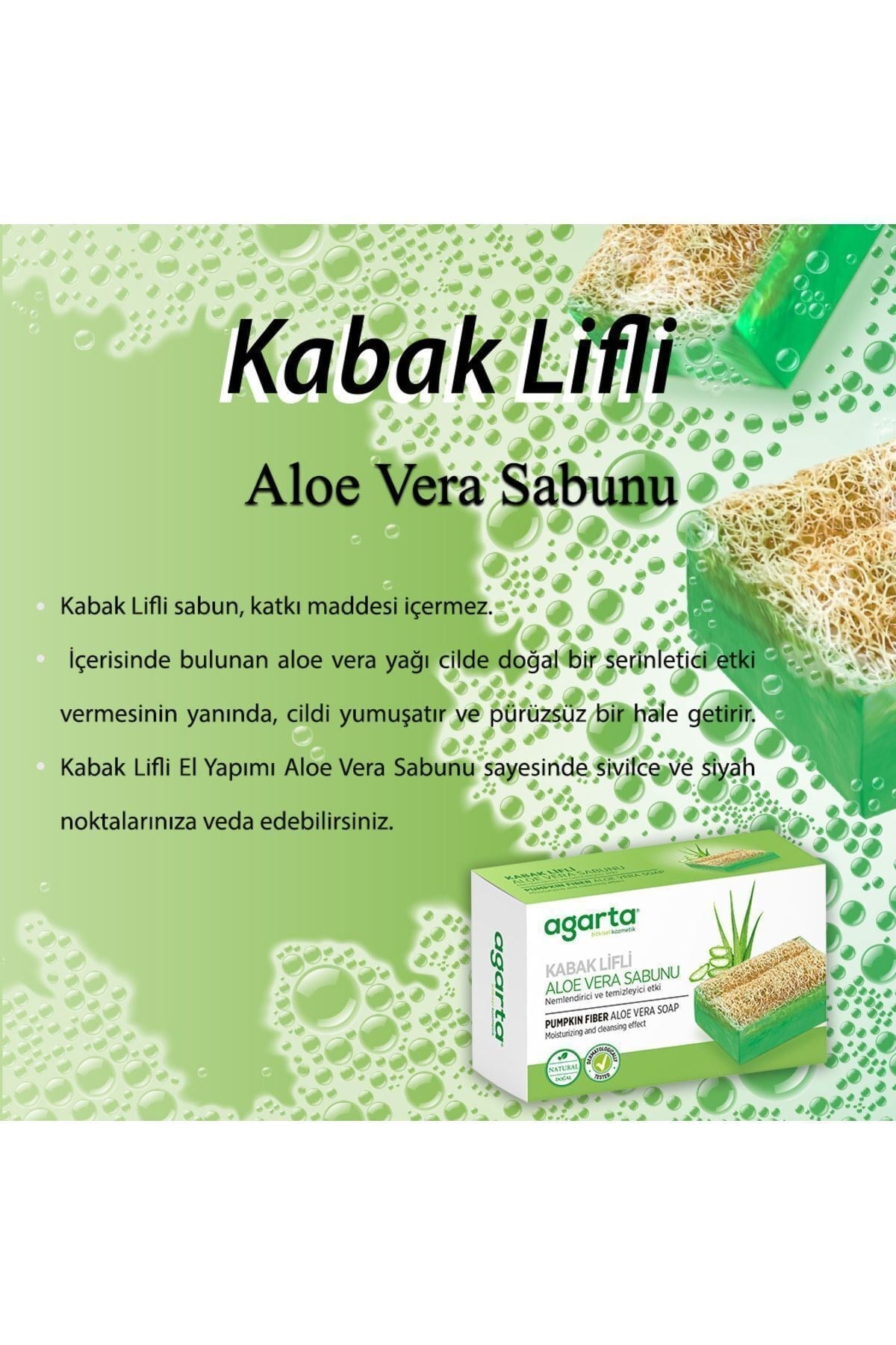 Sabun 125GR & Aloevera Kabaklifli Sabun