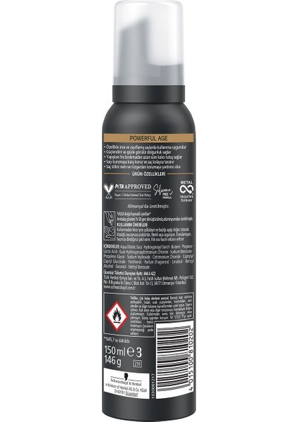 SAÇ KÖPÜĞÜ 150 ML POWERFUL AGE