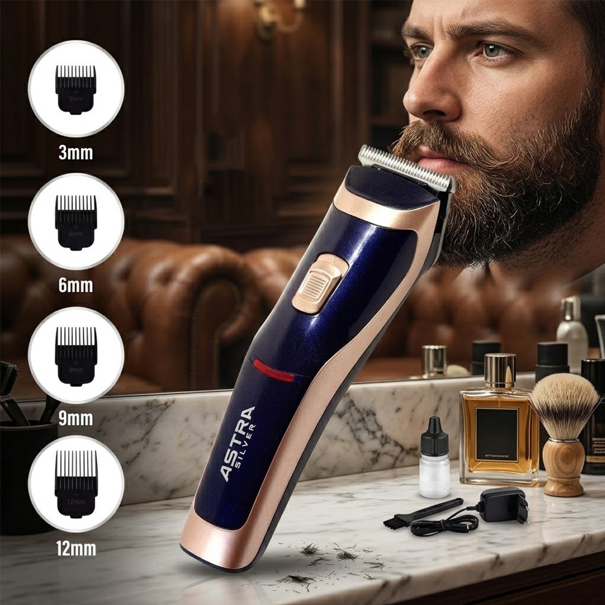 Saç Sakal Traş Makinesi - Fiş Şarjlı LED Göstergeli