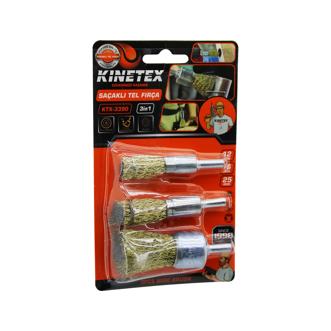 Saçaklı Tel Fırça Matkap Uyumlu 12mm 16mm 25mm