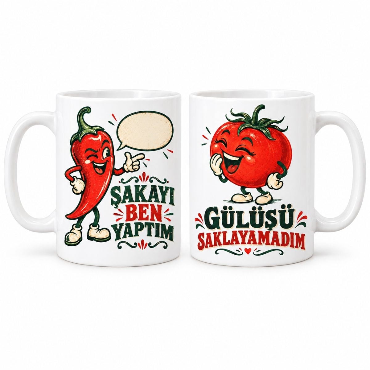 Saklı Neşe 2'li Porselen Kupa Seti - MODEL 854