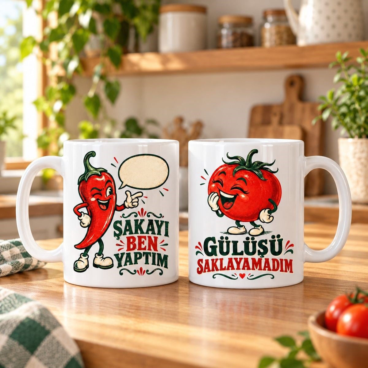 Saklı Neşe 2'li Porselen Kupa Seti - MODEL 854