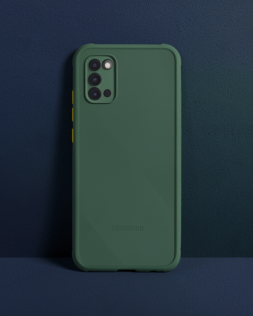 Samsung Galaxy A02s Kılıf Miami Şeffaf Silikon - Koyu Yeşil