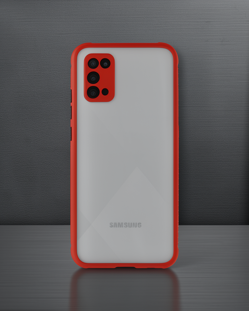 Samsung Galaxy A02s Kılıf Miami Şeffaf Silikon - Kırmızı