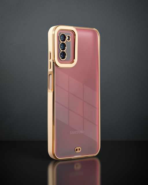 Samsung Galaxy A03s Kılıf Liva Lens Silikon - Rose