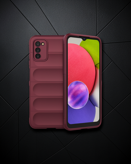 Samsung Galaxy A03s Kılıf Optimum Silikon - Bordo