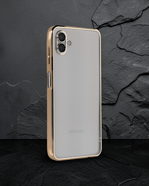 Samsung Galaxy A04 Kılıf Razer Lensli Silikon - Gold