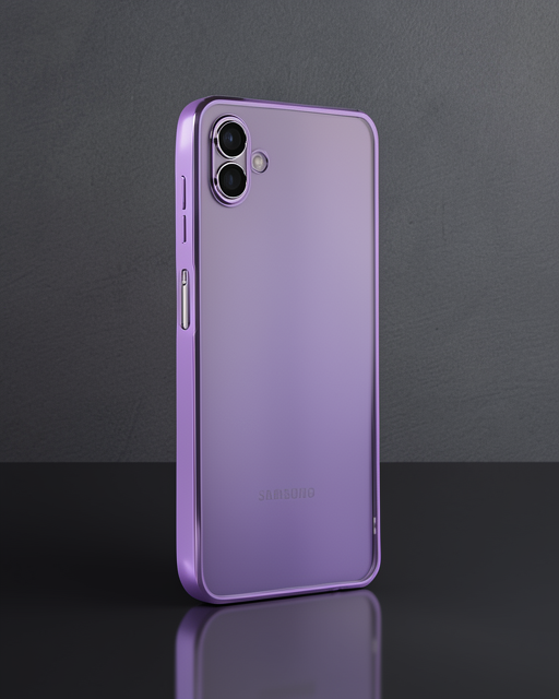 Samsung Galaxy A04 Kılıf Razer Lensli Silikon - Mor