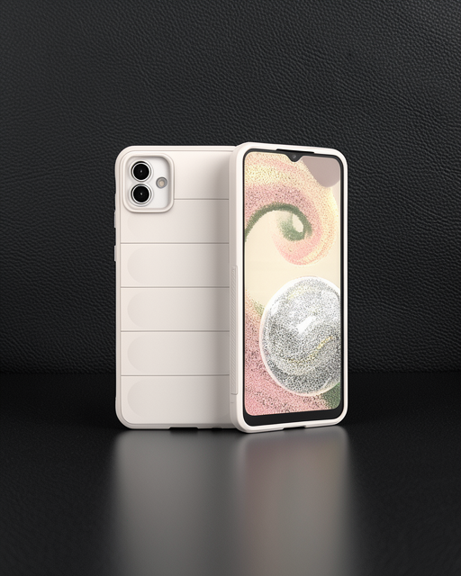 Samsung Galaxy A04e Kılıf Optimum Silikon - Krem