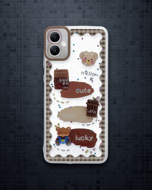 Samsung Galaxy A05 Kılıf Sweet Desenli Silikon Kapak - Şeffaf