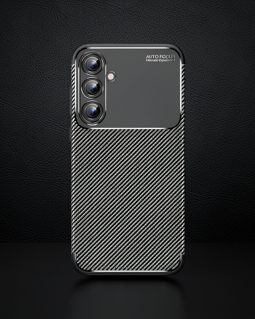 Samsung Galaxy A15 4g Kılıf Auto Focus Karbon Kapak - Siyah