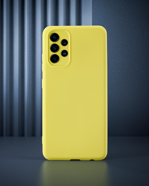 Samsung Galaxy A32 Kılıf Nano İçi Kadife Silikon - Sarı