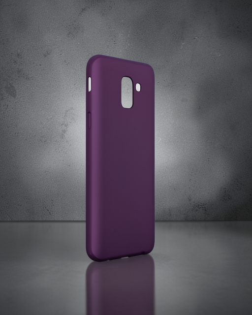 Samsung Galaxy J6 Kılıf First Silikon - Mürdüm