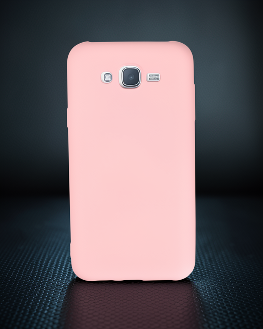 Samsung Galaxy J7 Kılıf Nano İçi Kadife Silikon - Pudra