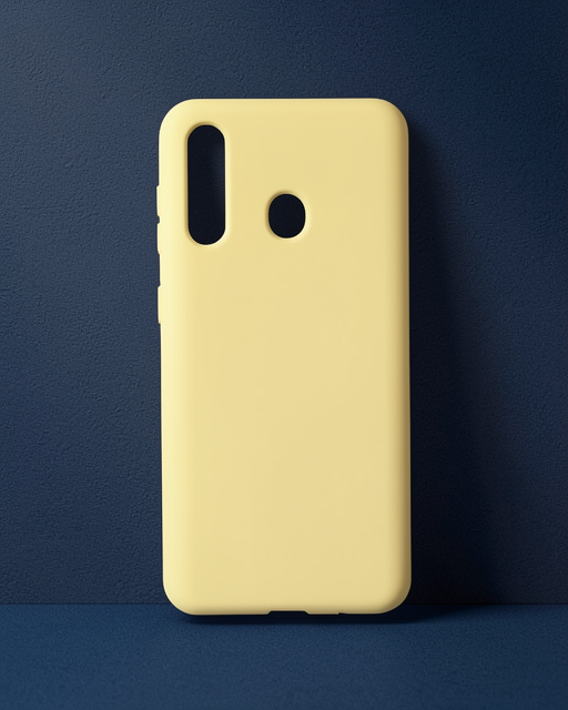 Samsung Galaxy M40 Kılıf Nano İçi Kadife Silikon - Sarı