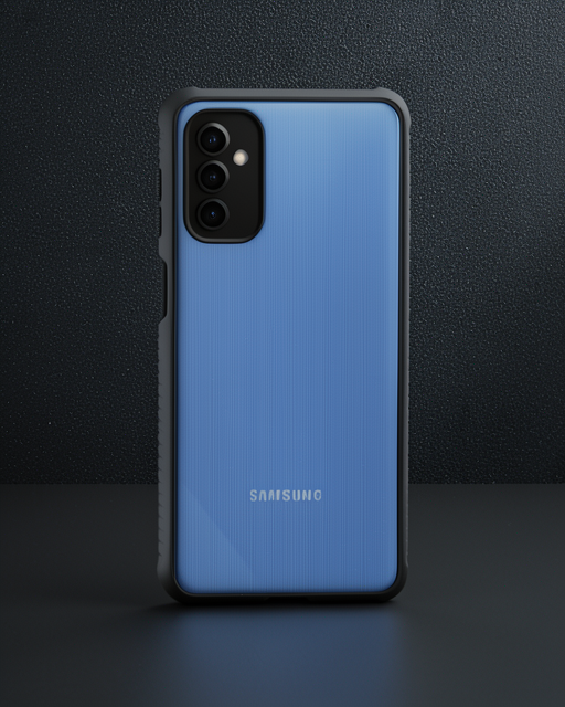 Samsung Galaxy M52 5g Kılıf Miami Şeffaf Silikon - Siyah