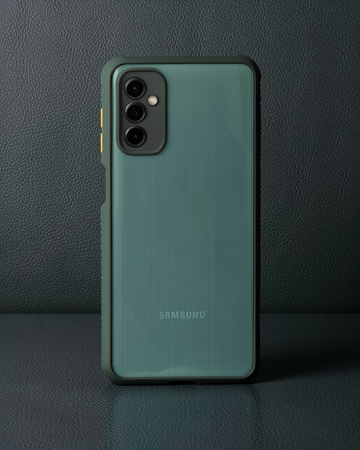 Samsung Galaxy M52 5g Kılıf Miami Şeffaf Silikon - Koyu Yeşil