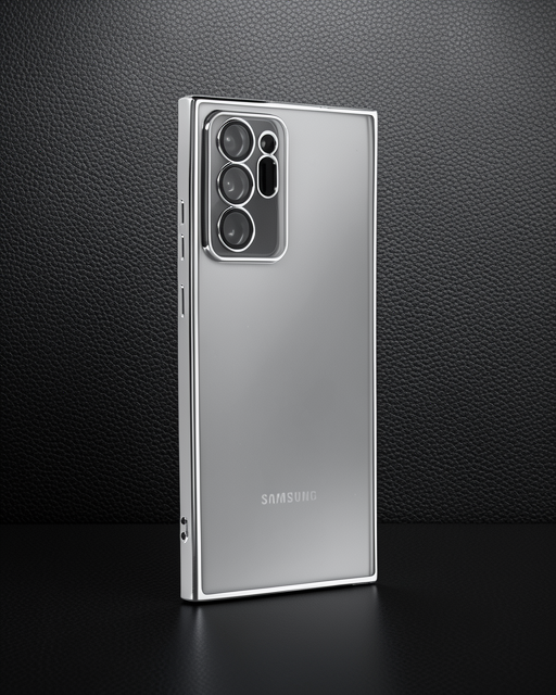 Samsung Galaxy Note 20 Ultra Kılıf Razer Lensli Silikon - Gümüş