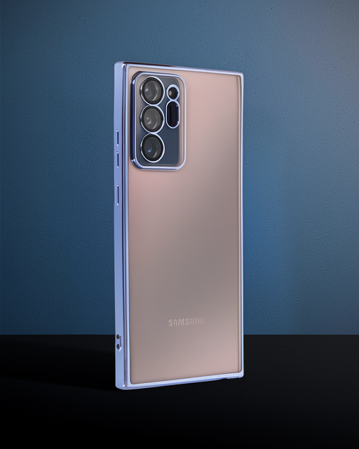 Samsung Galaxy Note 20 Ultra Kılıf Razer Lensli Silikon - Açık Mavi