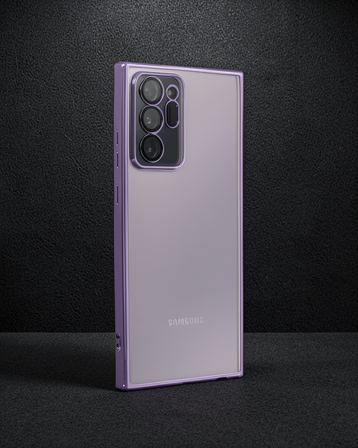 Samsung Galaxy Note 20 Ultra Kılıf Razer Lensli Silikon - Mor