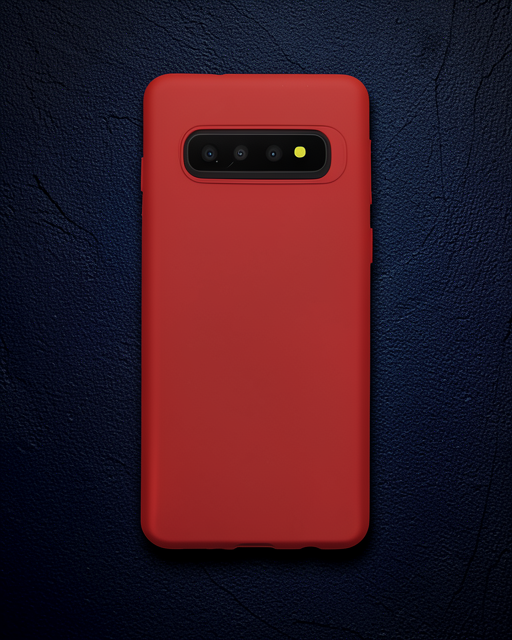 Samsung Galaxy S10 Plus Kılıf First Silikon - Bordo