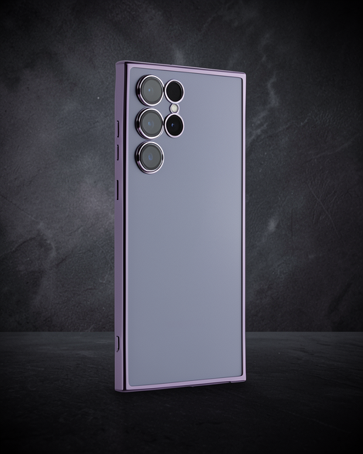 Samsung Galaxy S22 Ultra Kılıf Razer Lensli Silikon - Mor