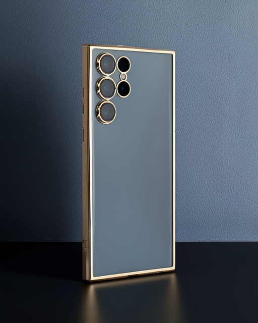 Samsung Galaxy S22 Ultra Kılıf Razer Lensli Silikon - Gold