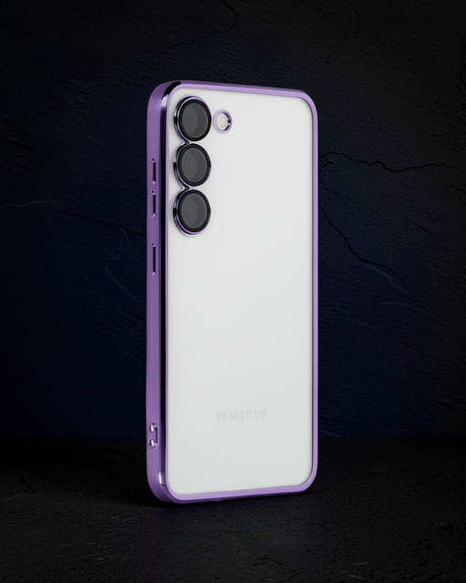 Samsung Galaxy S23 Kılıf Razer Lensli Silikon - Mor