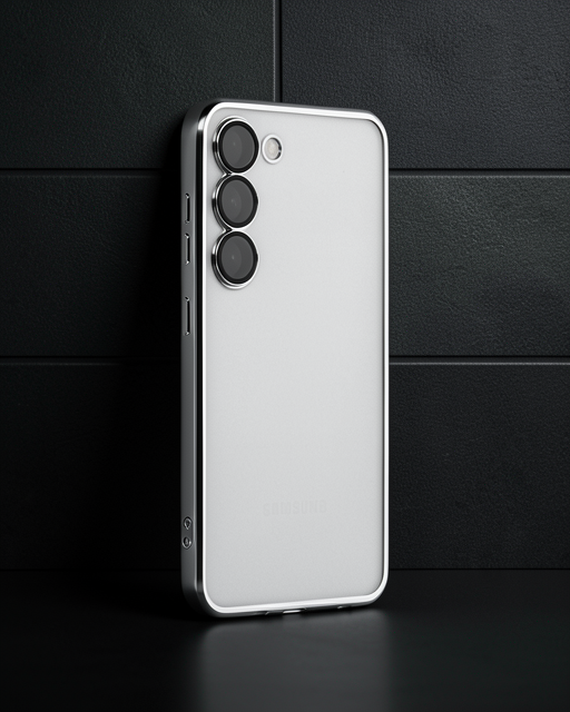 Samsung Galaxy S23 Plus Kılıf Razer Lensli Silikon - Gümüş