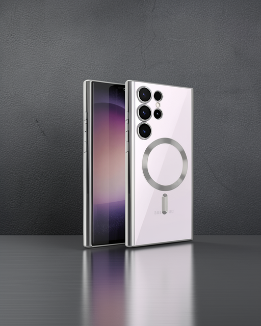 Samsung Galaxy S23 Ultra Kılıf Kross Magneticsafe Kapak - Gümüş
