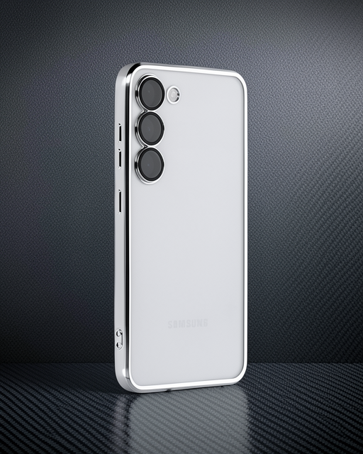 Samsung Galaxy S24 Kılıf Razer Lensli Silikon - Gümüş