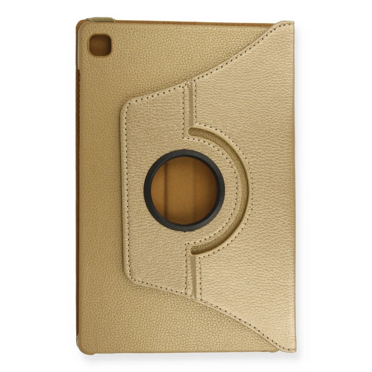 Samsung Galaxy T500 Tab A7 10.4 Kılıf 360 Tablet Deri Kılıf - Gold