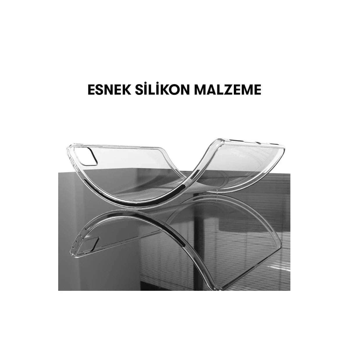 Samsung Galaxy T737 Tab S7 FE 12.4 Kılıf Anti Shock Tablet Silikon - Şeffaf