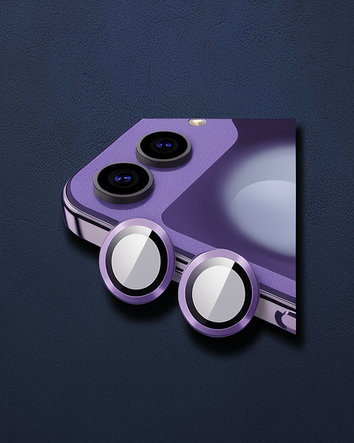 Samsung Galaxy Z Flip 5 Valdez Metal Kamera Lens - Derin Mor