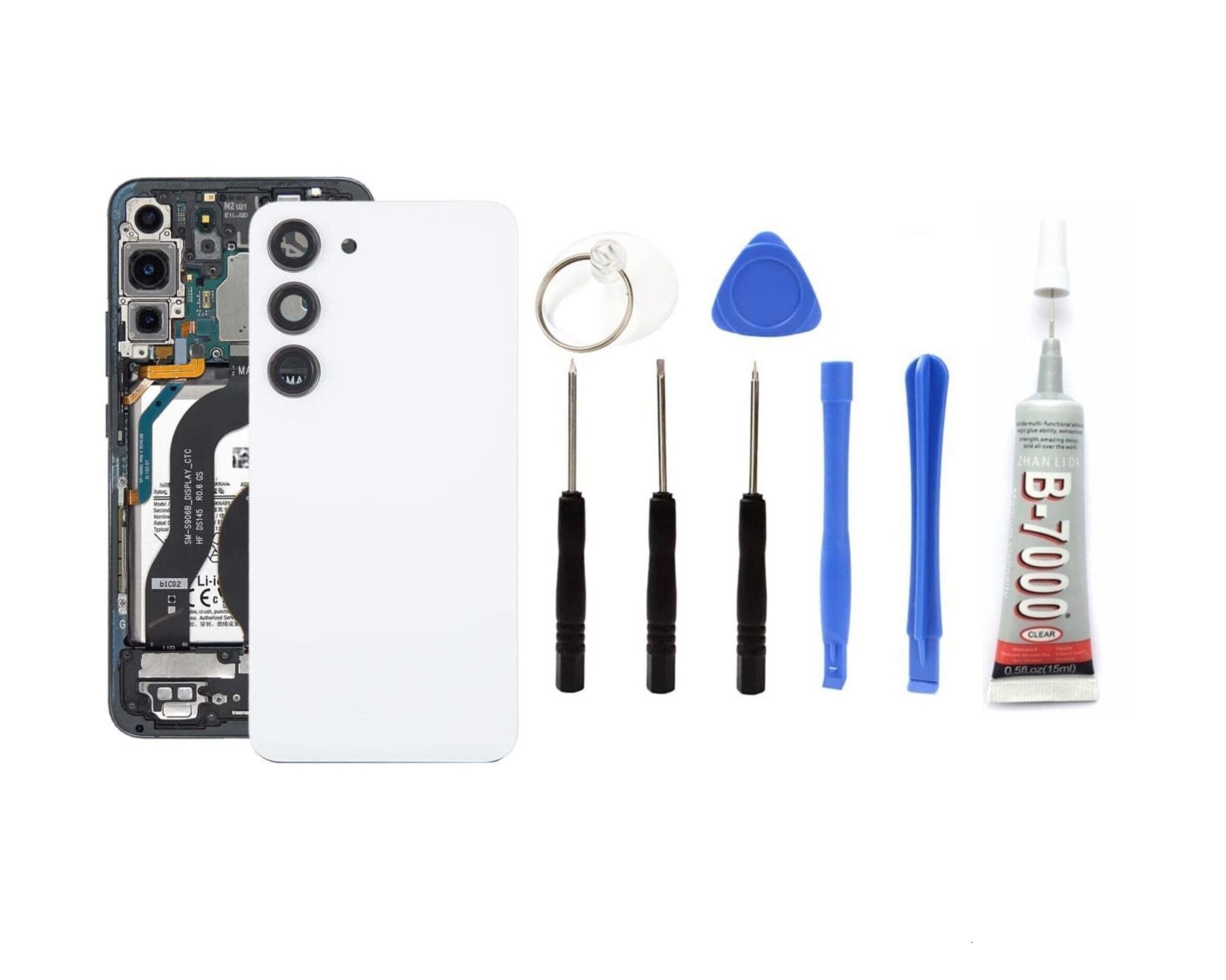 Samsung S23 Uyumlu Batarya Kapağı KAMERA LENSLİ (Y