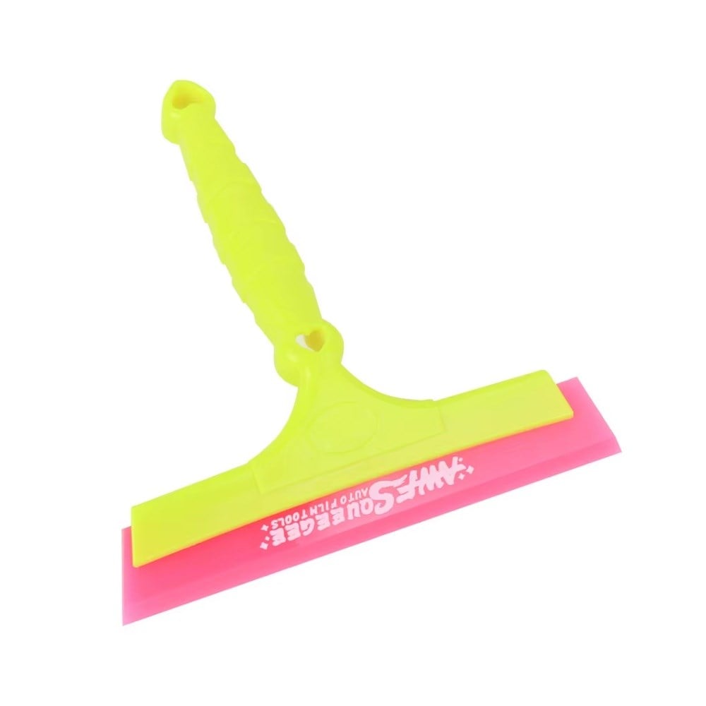 Saplı Silikon Geniş Su Çekçek Ragle Cam Filmi Çekme Uygulama Aparatı 20.5x21cm Yeşil Pembe