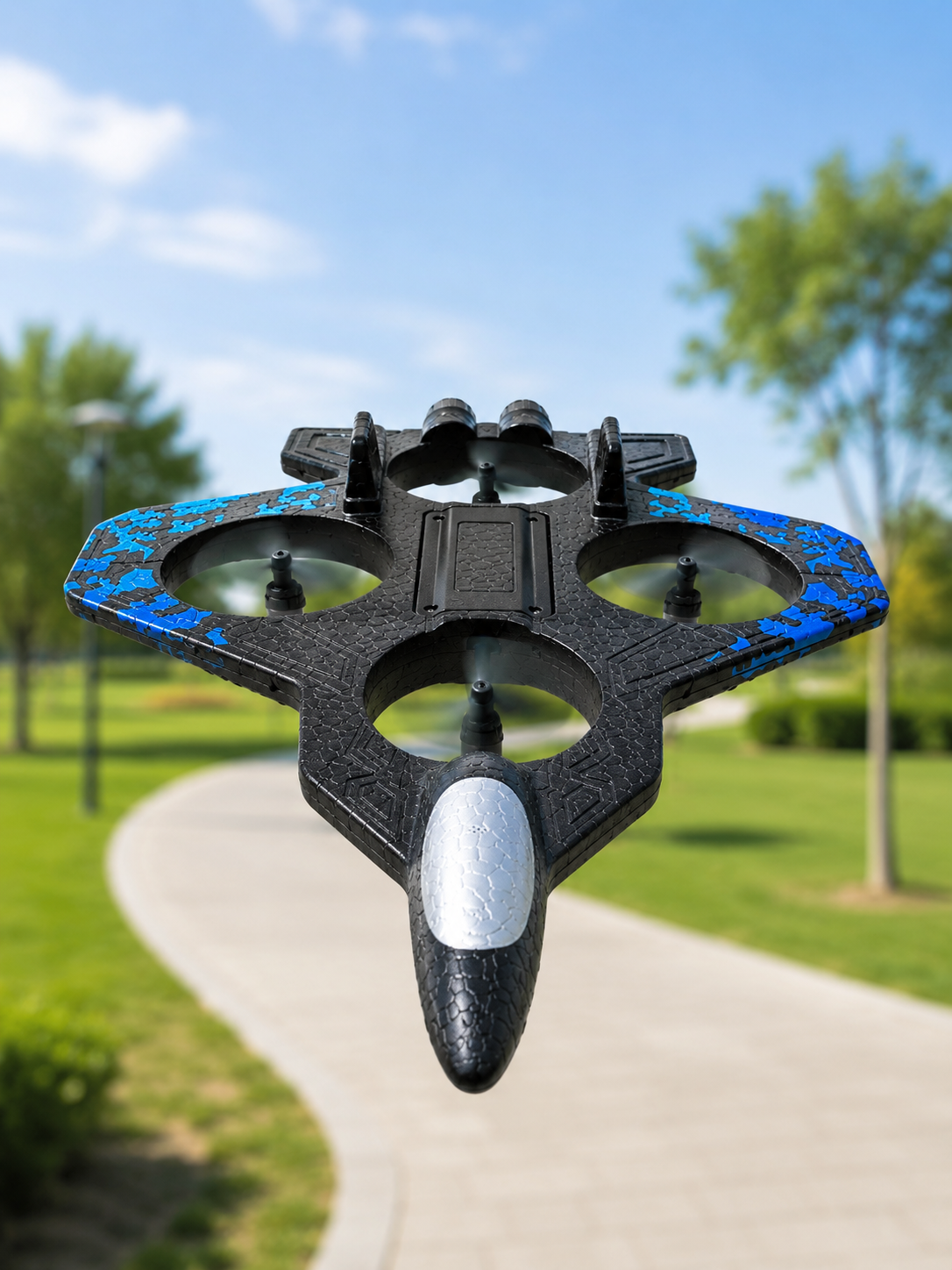 Savaş Uçağı Tasarımlı Drone 2.4G Uzaktan Kumandalı 360° Takla Jiroskop Tek Tuş Kalkış İniş