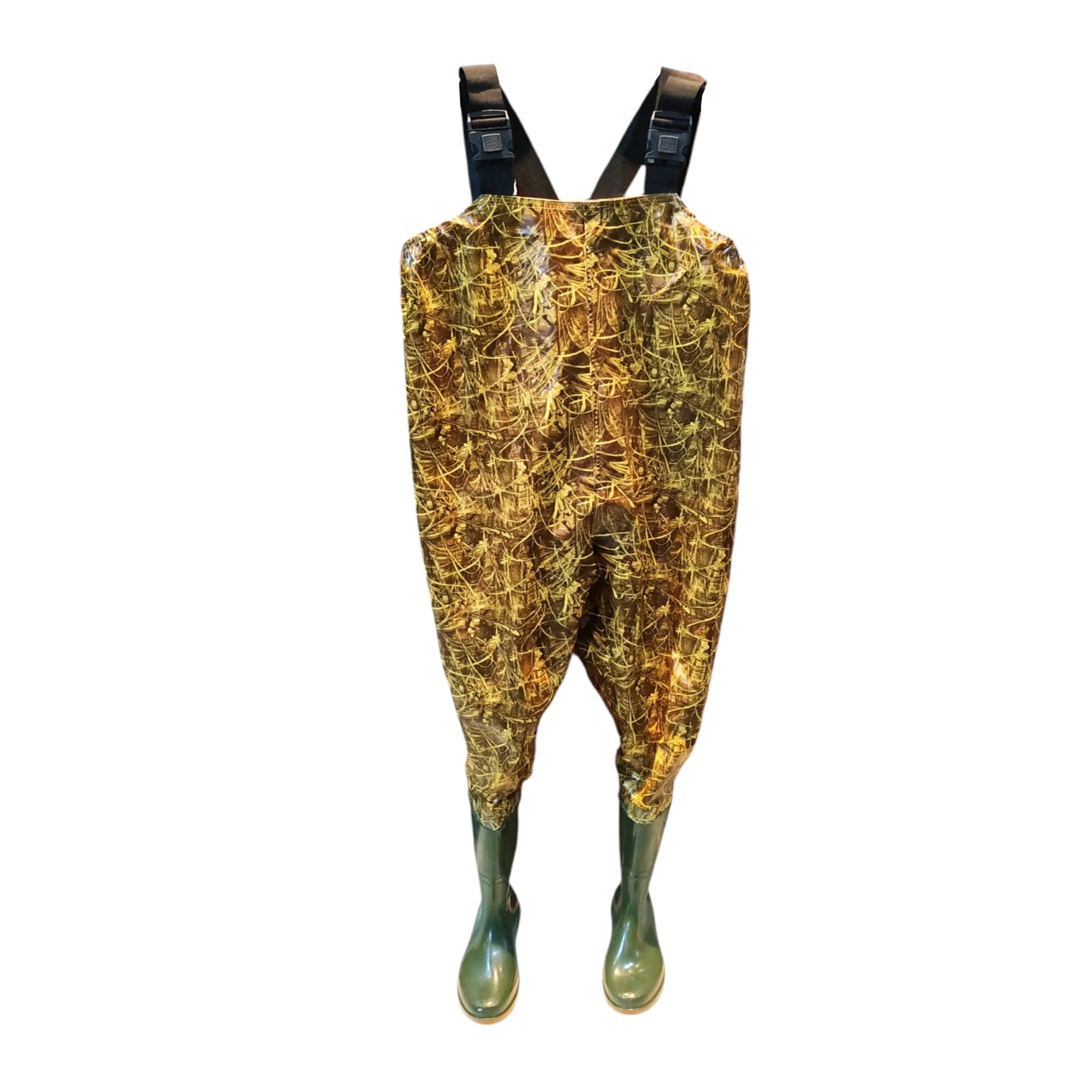Sazlık Desenli Kamuflaj PVC Tulum Çizme - 43