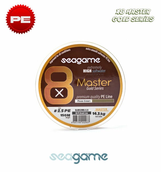 Seagame Master X8 Pe 150m Moss Green Olta İp Misinası
