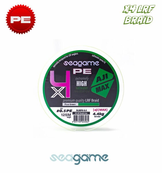 Seagame X4 Aji Max 0.4Pe 125m Fluo Green LRF İp Misinası