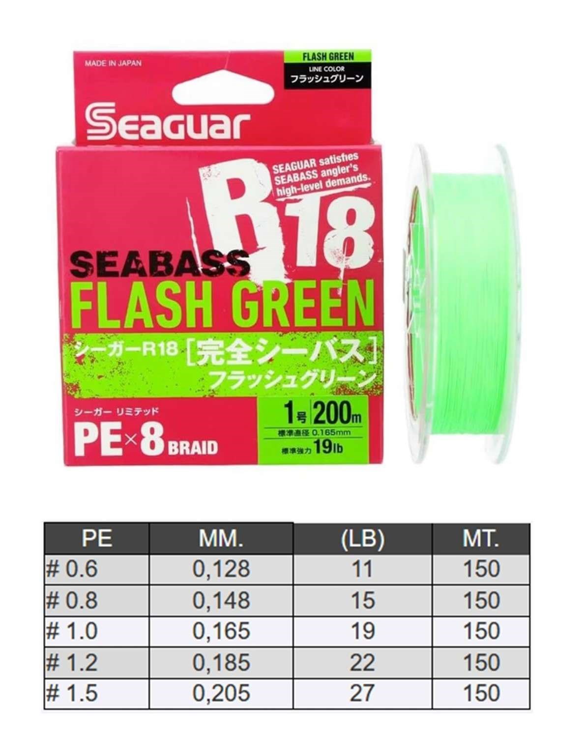 Seaguar Seabass Flash Green 8X 150m A.Yeşil Pe - 0.148MM