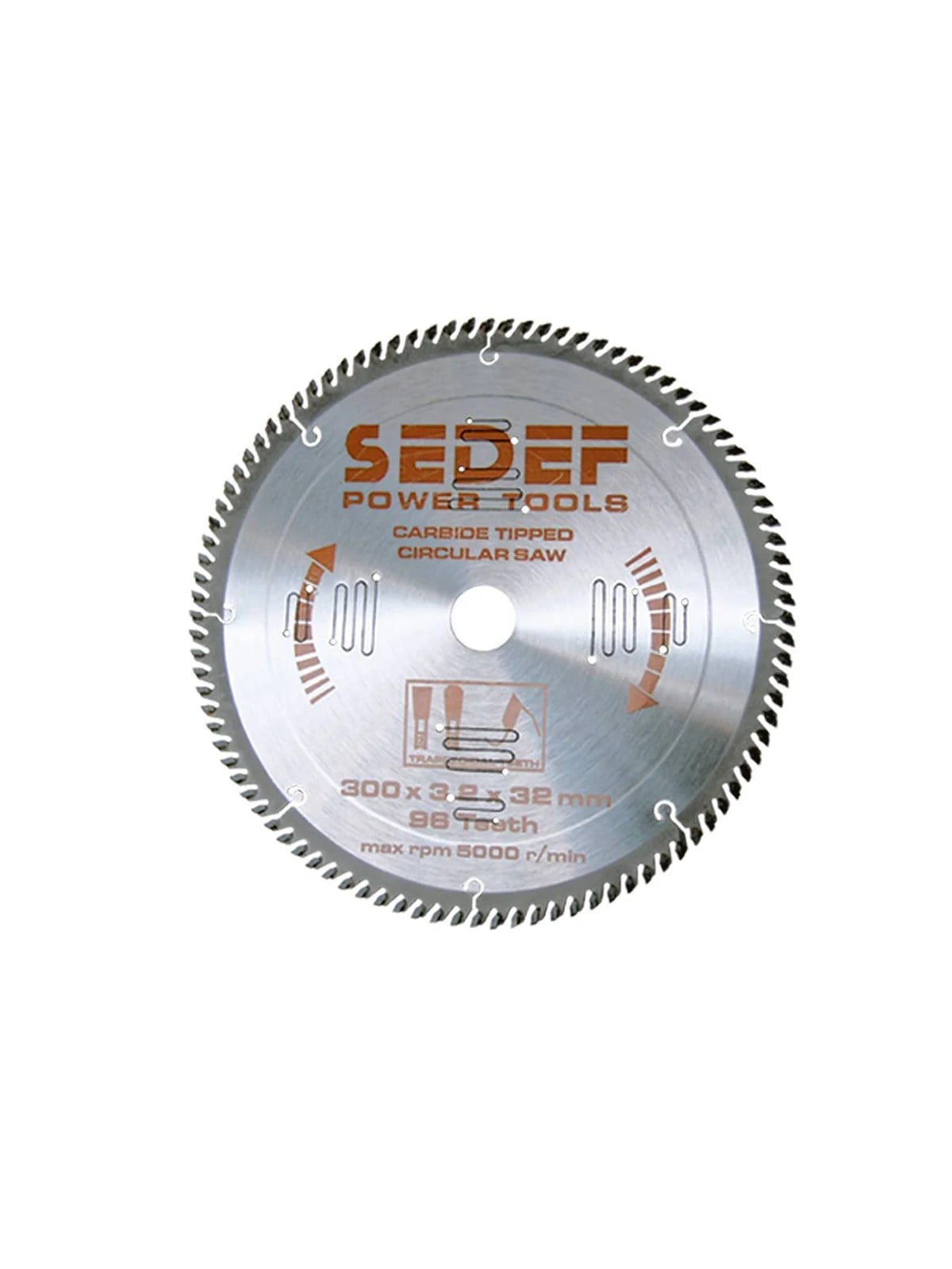 SEDEF 250x30x3.2x2.4 mm 80 Diş Trapez Pozitif Diş Testere TCG