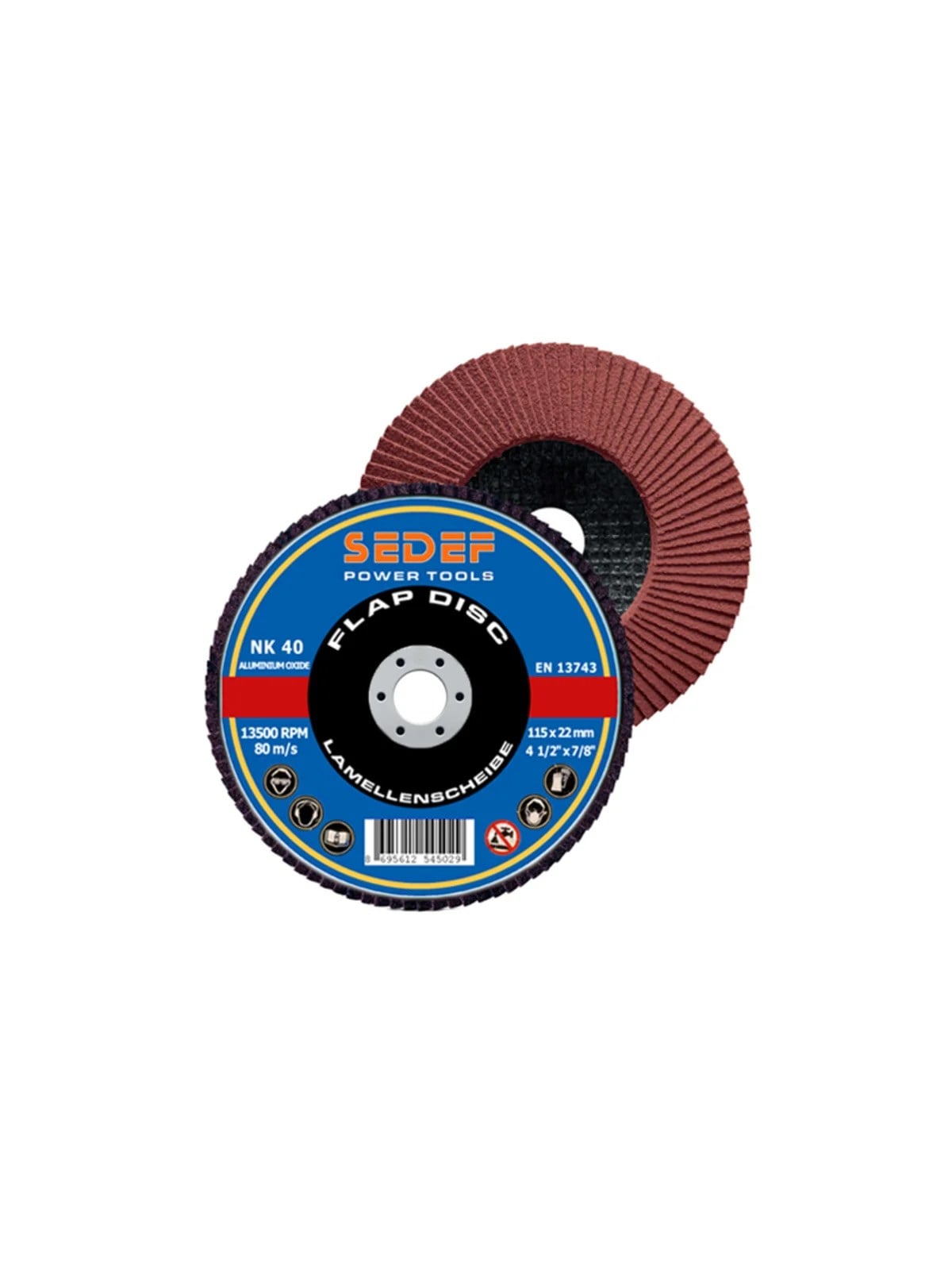 SEDEF Flap Disk NK 115x22 mm 40 Kum